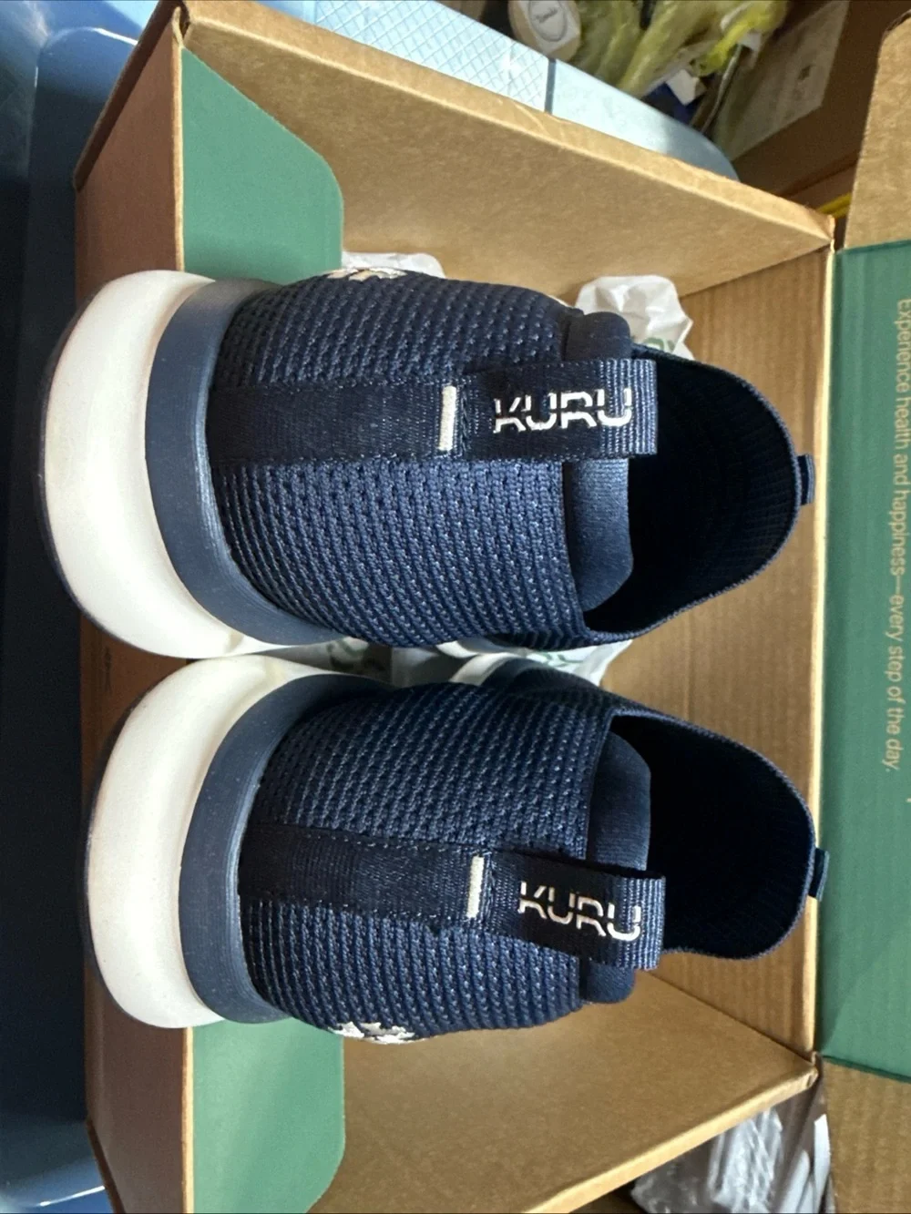 KURU atom Men’s Slip-On Knit Sneaker - Navy